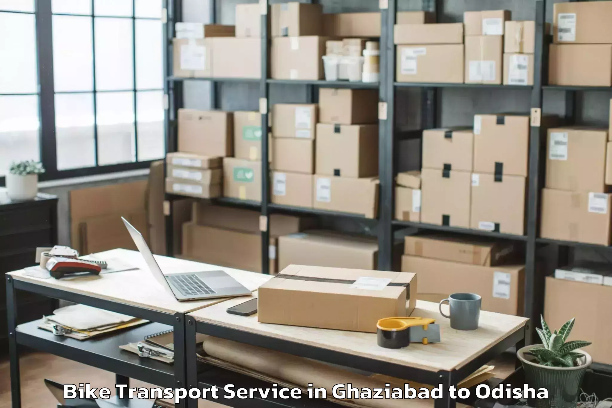 Book Ghaziabad to Khordha Bike Transport Online